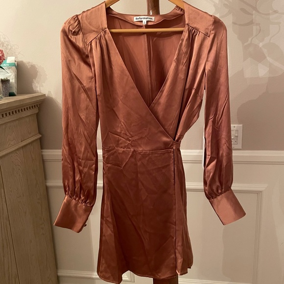 Reformation Chrisley Silk Dress NWT - Picture 3 of 8